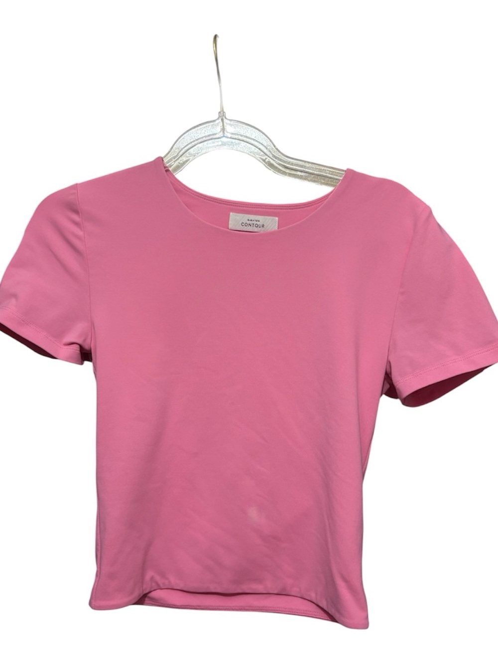 ARITZIA Babaton Contour Pink Crewneck Short Sleeve Top